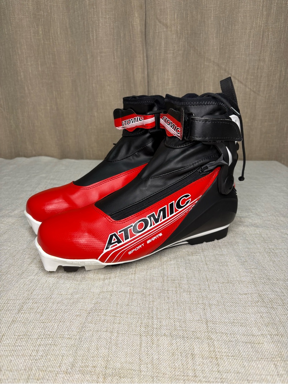 Men's Red and Black Cross-Country Ski Boots